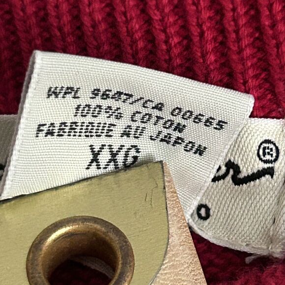 Vintage Eddie Bauer Sweater Mens 2 XL Christmas Red/Black Heavy Japan Dadcore - Picture 3 of 16